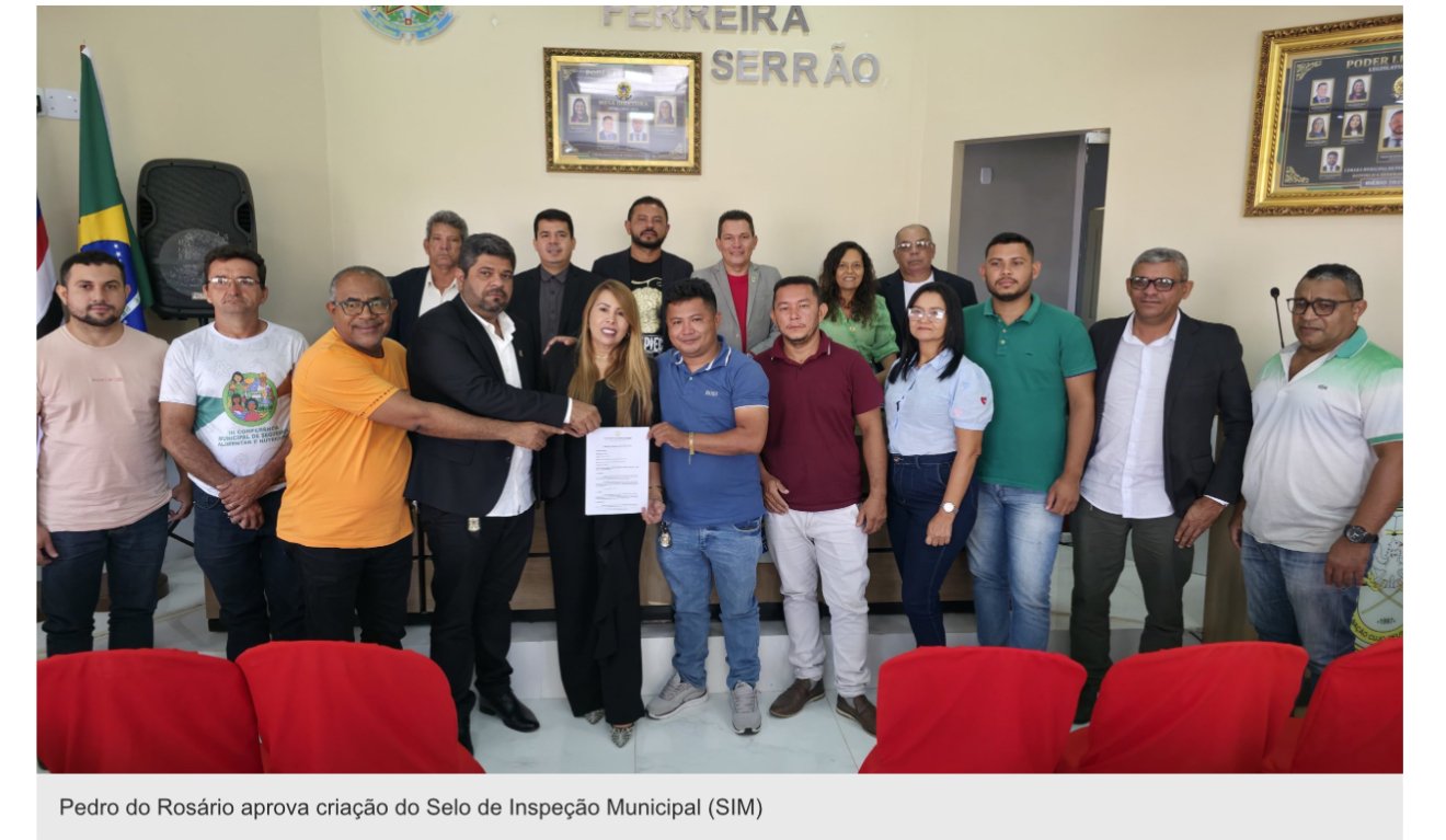 Pedro do Rosário aprova criação do Selo de Inspeção Municipal (SIM ...